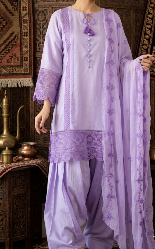 30935 Mauve Lilac Emb 3pc