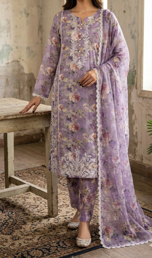 30941 MixLilac Doria Lawn  3pc