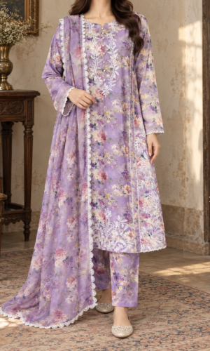 30941 MixLilac Doria Lawn  3pc