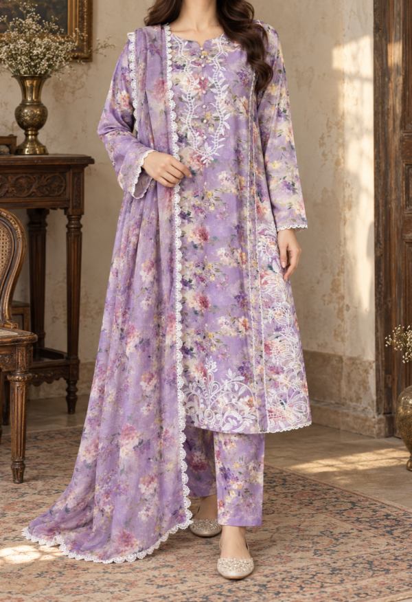 30941 MixLilac Doria Lawn  3pc