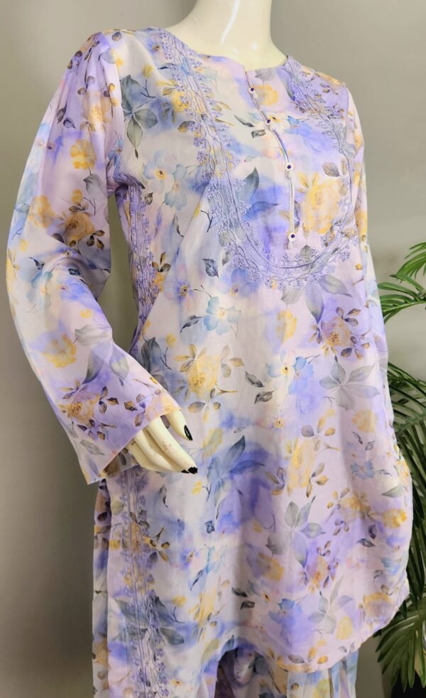 30953  2 Tone Lilac Printed  2pc