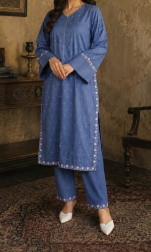 30975 Grayish Blue Allover 2pc