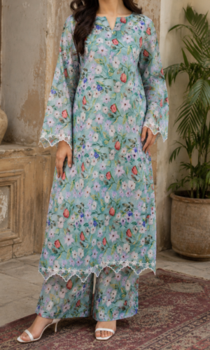 30977 Aquaral print lawn 2pc