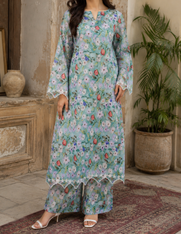 30977 Aquaral print lawn 2pc