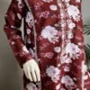 30984 Wine Mheroon Printed  2pc