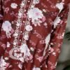 30984 Wine Mheroon Printed  2pc