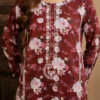 30984 Wine Mheroon Printed  2pc