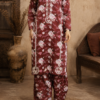 30984 Wine Mheroon Printed  2pc
