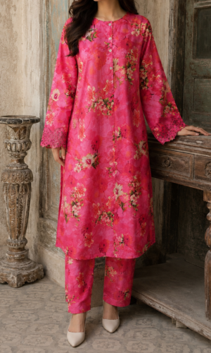 31026 Golal Hotpink Print 2pc