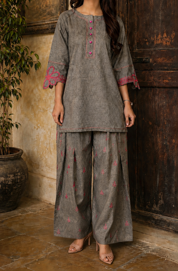 31008 Sidewalk Gray Emb 2pc