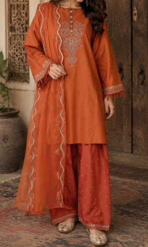 31015 Terracotta Orange  3pc